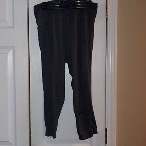 Starting Point dark gray stretch capri leggings with cell pockets on side Sz XL